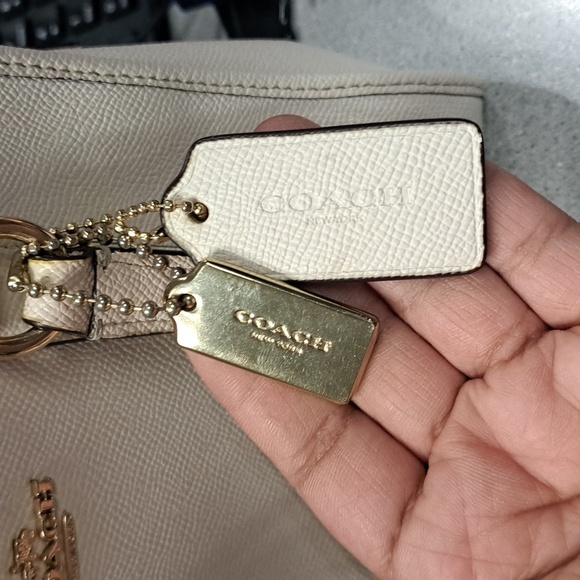 Coach Crosby 21 Carryall Chalk Crossgrain Leather Convertible Satchel  F11925 - Picture 8 of 16